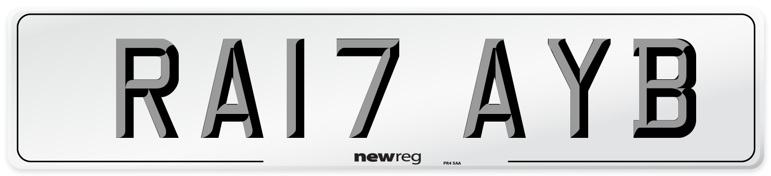 RA17 AYB Number Plate from New Reg